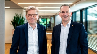 Dr Mats Gökstorp, CEO of SICK AG and Dr Peter Selders, CEO of the Endress+Hauser Group.